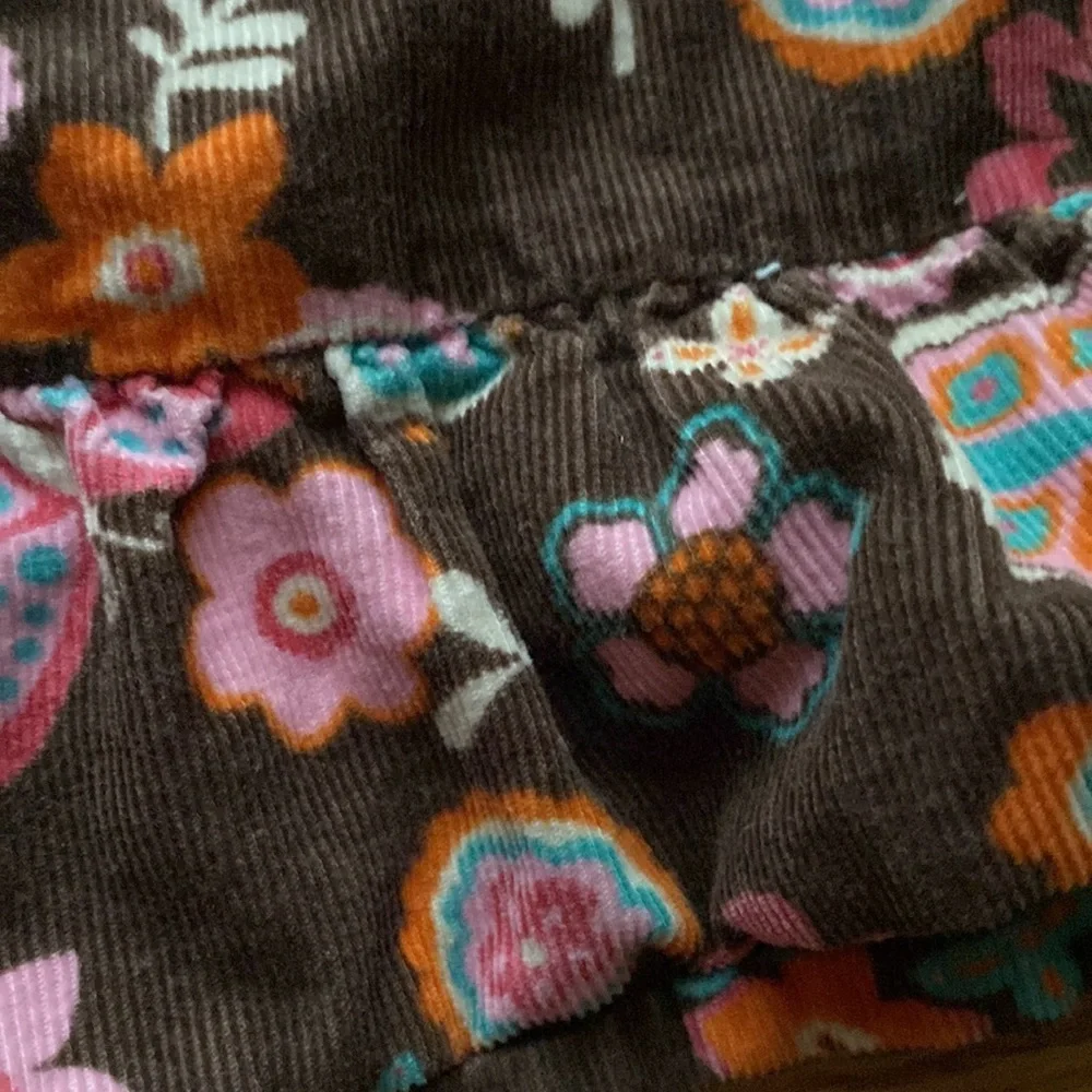 Oshkosh Vintage Brown‎ Floral Corduroy Dress 24 Months